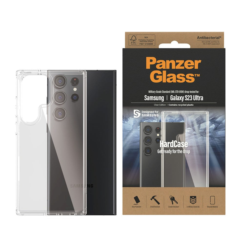 Samsung Galaxy S23 Ultra Skal PanzerGlass HardCase Antibakteriellt Skal - Transparent