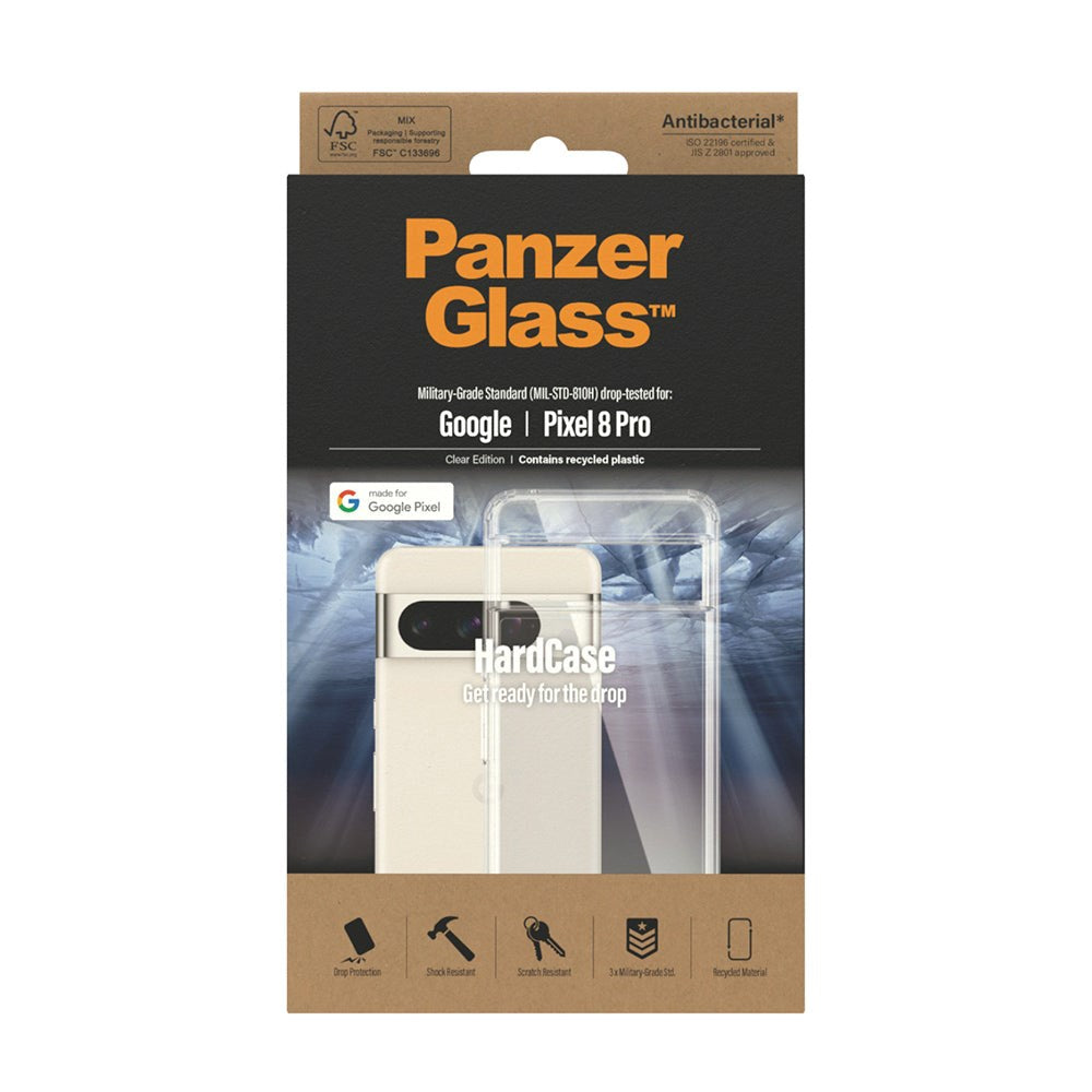 Google Pixel 8 Pro PanzerGlass HardCase Skal Antibakteriellt - Transparent