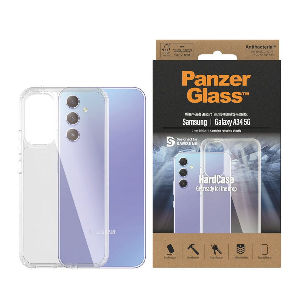 Samsung Galaxy A34 (5G) PanzerGlass HardCase Skal Antibakteriellt - Transparent