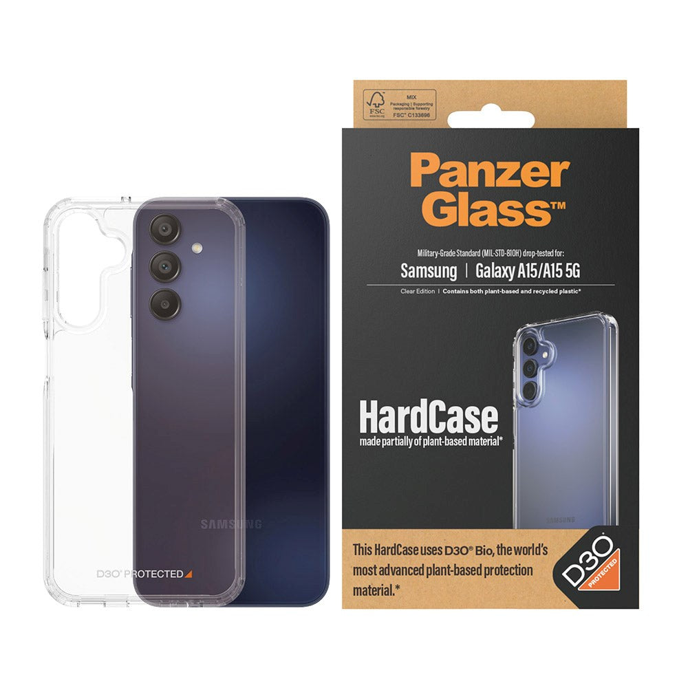 Samsung Galaxy A15 / A15 (5G) PanzerGlass D3O Bio HardCase Skal - Genomskinlig