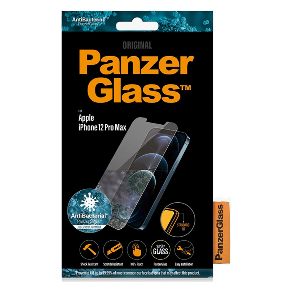 iPhone 12 Pro Max PanzerGlass Skärmskydd - Standard Fit - Antibakteriellt - Transparent