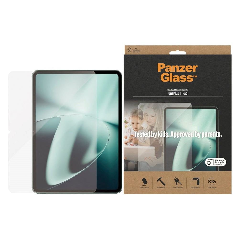 OnePlus Pad PanzerGlass Skärmskydd Ultra-Wide Fit - Platinum Strength - Genomskinlig