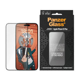 iPhone 15 Plus PanzerGlass Ultra Wide Fit Ceramic Skärmskydd m. EasyAligner - Svart Kant