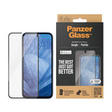 Google Pixel 8a PanzerGlass Ultra Wide Fit Skärmskyddsglas - Platinum Strength - Svart Kant