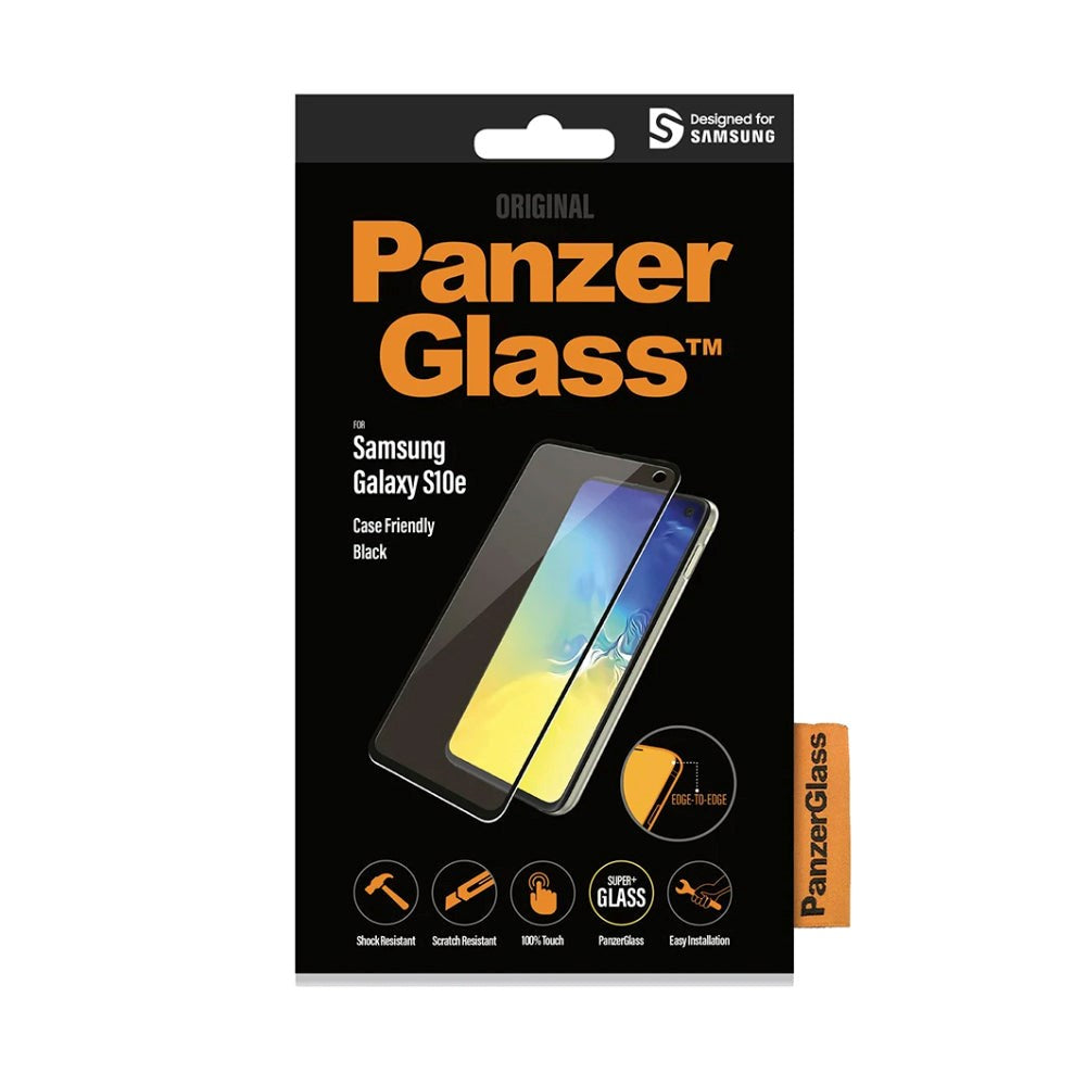 Samsung Galaxy S10e PanzerGlass Skärmskydd - Skalvänlig - Svart