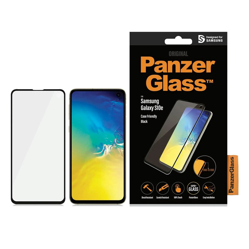 Samsung Galaxy S10e PanzerGlass Skärmskydd - Skalvänlig - Svart