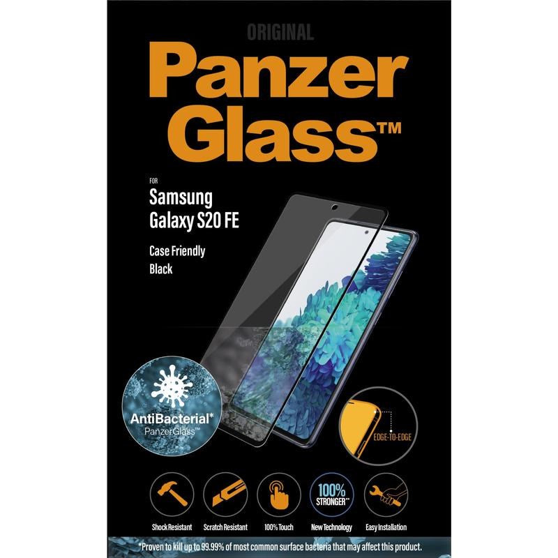 Samsung Galaxy S20 Fe / S20 Fe (5G) PanzerGlass Antibakteriellt skärmskydd - Skalvänligt - Svart