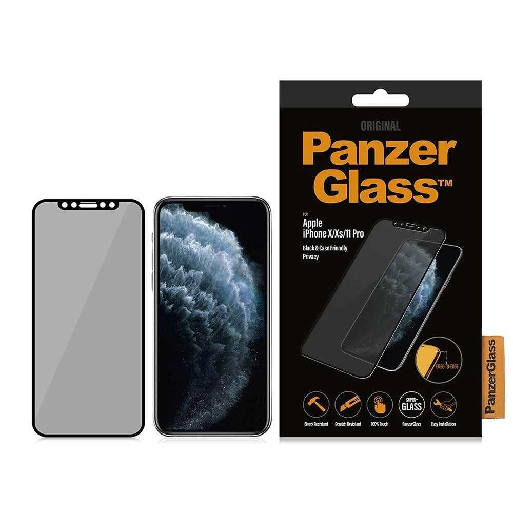 iPhone 11 Pro / X / XS PanzerGlass Skärmskydd med Sekretessfilter - Skalvänligt - Svart