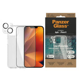 iPhone 14 PanzerGlass 3-i-1 Bundle med EasyAligner - Skärmskydd (UWF) / Skal / Kameraskydd - Transparent