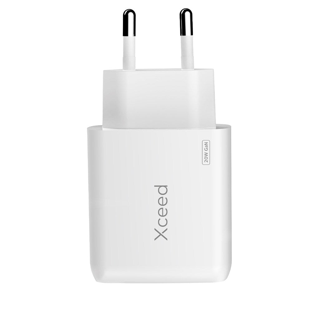 Xceed 20W GaN Väggladdare med 1 x USB-C 1 x USB-A - Vit