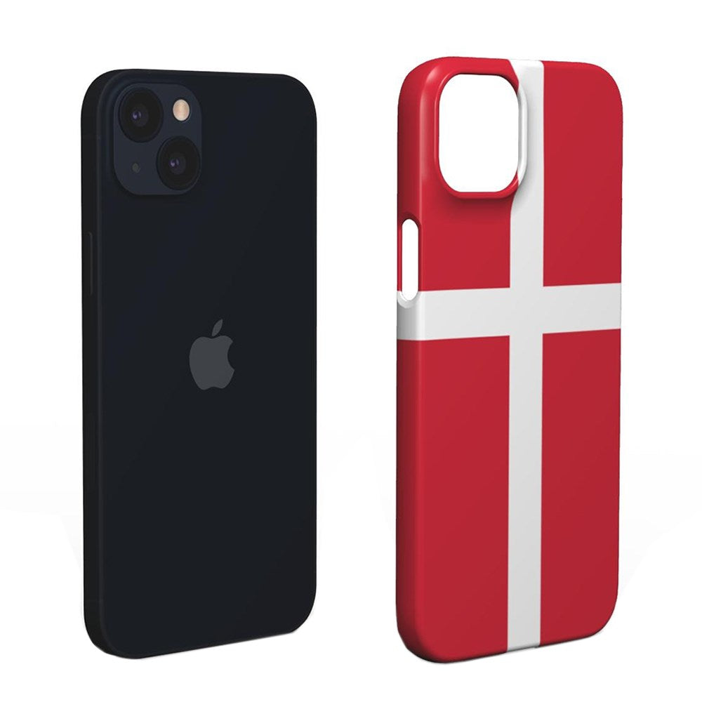 EIDERWOOD iPhone 14 Hårt Plastskal - Danmarks Flagga