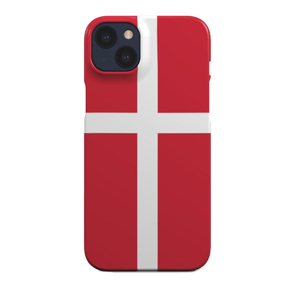 EIDERWOOD iPhone 14 Hårt Plastskal - Danmarks Flagga