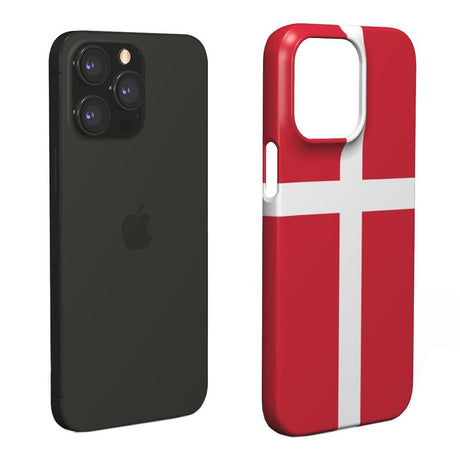 EIDERWOOD iPhone 14 Pro Hårt Plastskal - Danmarks Flagga