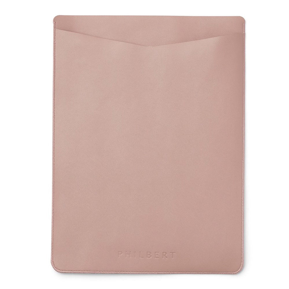 Philbert UltraSlim Vegansk Läder Sleeve med Rem för MacBook / Laptop 13" (31,0 x 22,5 x 2 cm) - Rosa