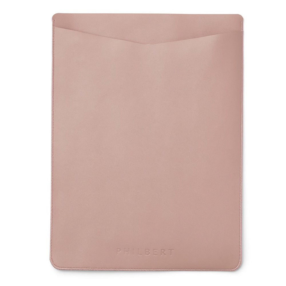 Philbert UltraSlim Vegansk Läder Sleeve med Rem för MacBook / Laptop 16" (36,5 x 26 x 2 cm) - Rosa