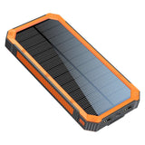 Lippa Solar Cell PowerBank 10.000 mAh 10.5W 2 X USB-A - Orange / Svart