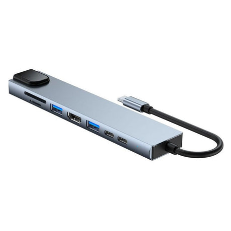Lippa 8-i-1 87W Multiport USB-C Hub - Silver