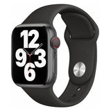 Apple Watch (42/44/SE/45/46/49mm) Lippa Silikon Rem - Svart