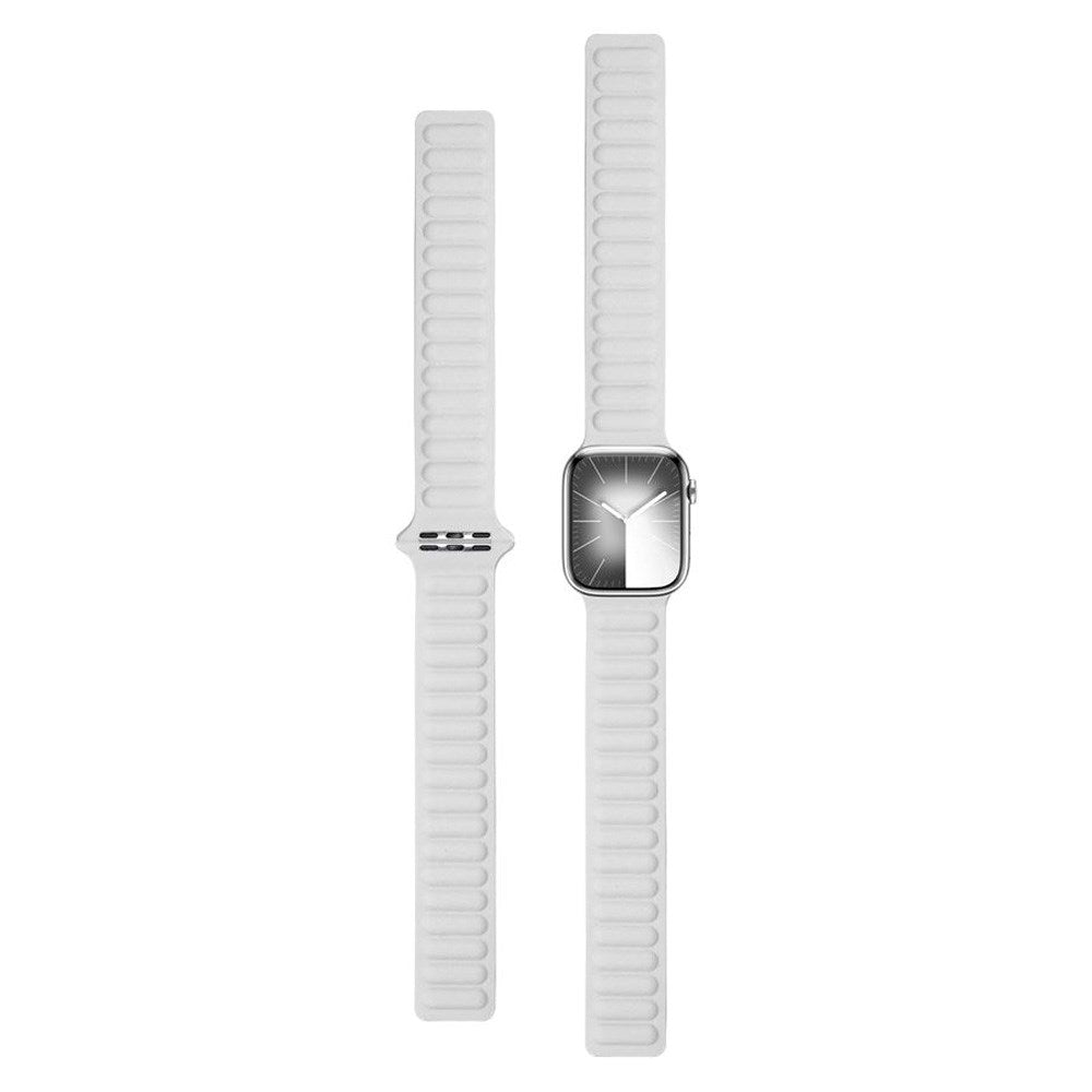 Lippa Apple Watch (38/40/SE/41/42mm) Magnetisk Läderrem - Vit