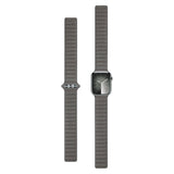 Apple Watch (38/40/SE/41/42mm) Magnetisk Lippa Finewoven-Rem - Grå / Taupe