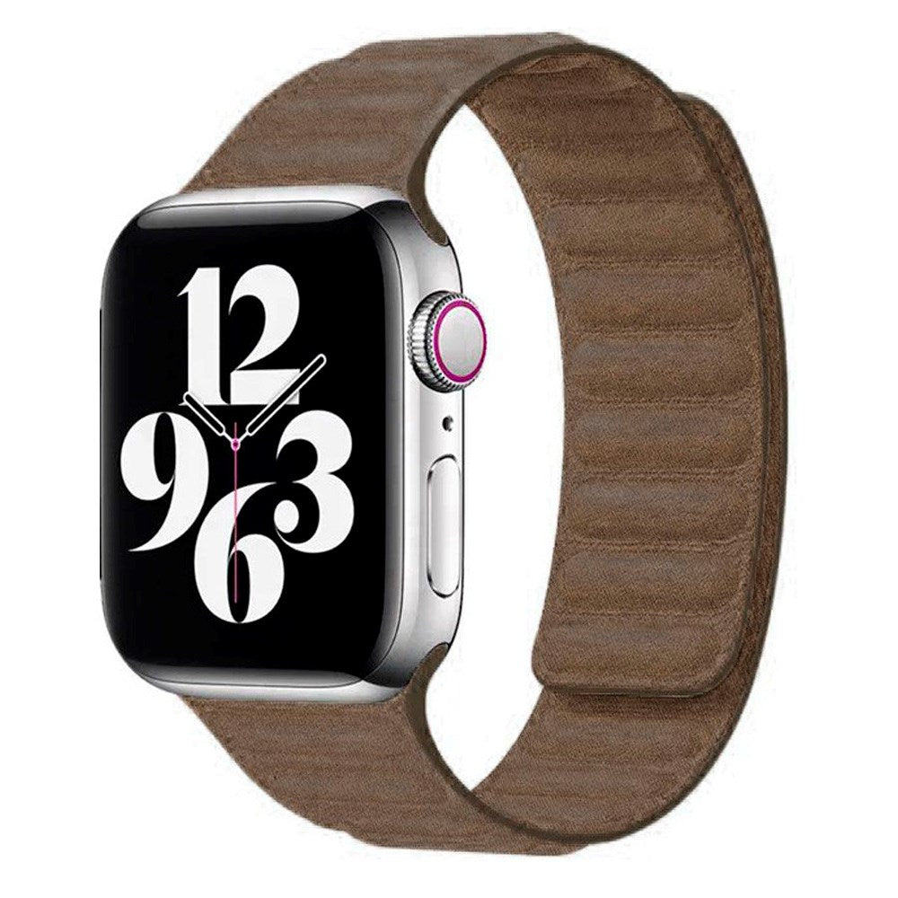 Apple Watch (38/40/SE/41/42mm) Magnetisk Lippa Finewoven-Rem - Brun