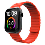 Lippa Apple Watch (38/40/SE/41/42mm) Magnetisk Silikonrem - Röd