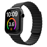 Lippa Apple Watch (38/40/SE/41/42mm) Magnetisk Silikonrem - Svart