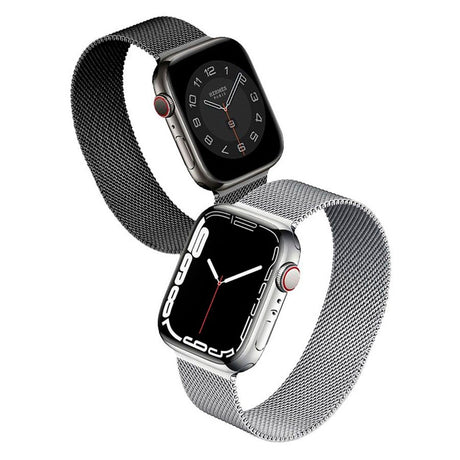 Lippa Apple Watch (38/40/SE/41/42mm) Magnetisk Rem i Rostfritt Stål - Svart