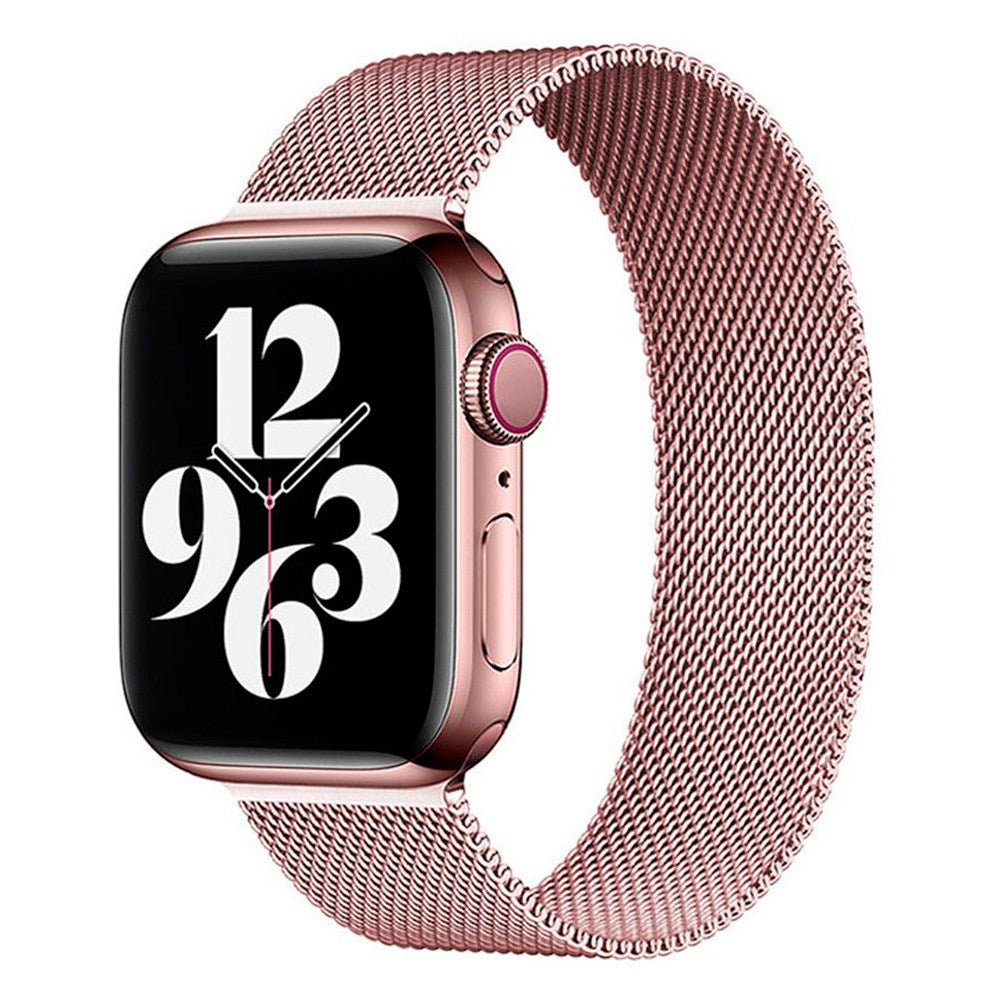 Lippa Apple Watch (38/40/SE/41/42mm) Magnetisk Rem i Rostfritt Stål - Rose Gold