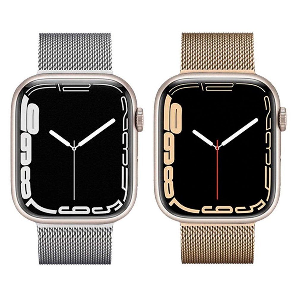 Lippa Apple Watch (38/40/SE/41/42mm) Magnetisk Rem i Rostfritt Stål - Silver