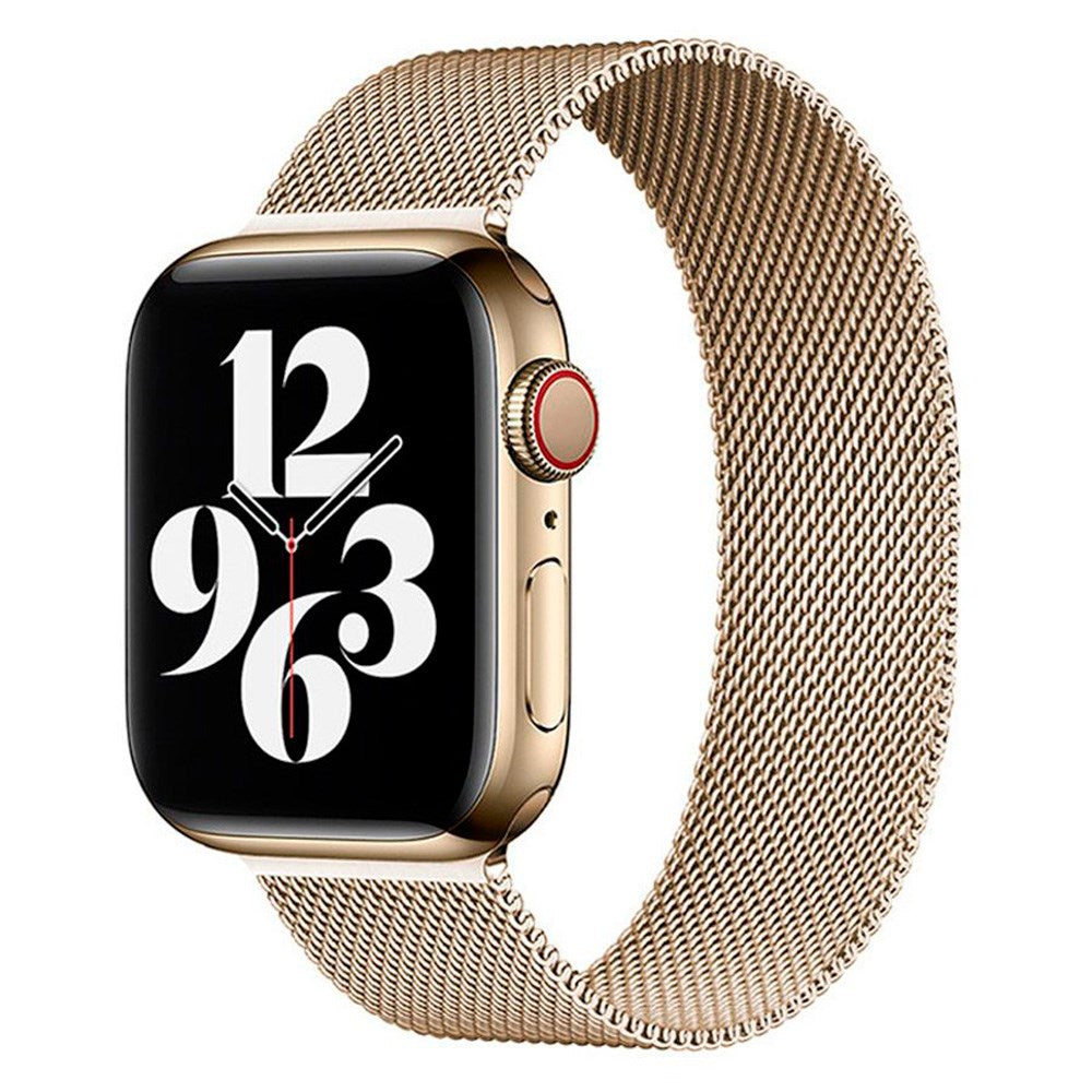 Lippa Apple Watch (38/40/SE/41/42mm) Magnetisk Rem i Rostfritt Stål - Guld