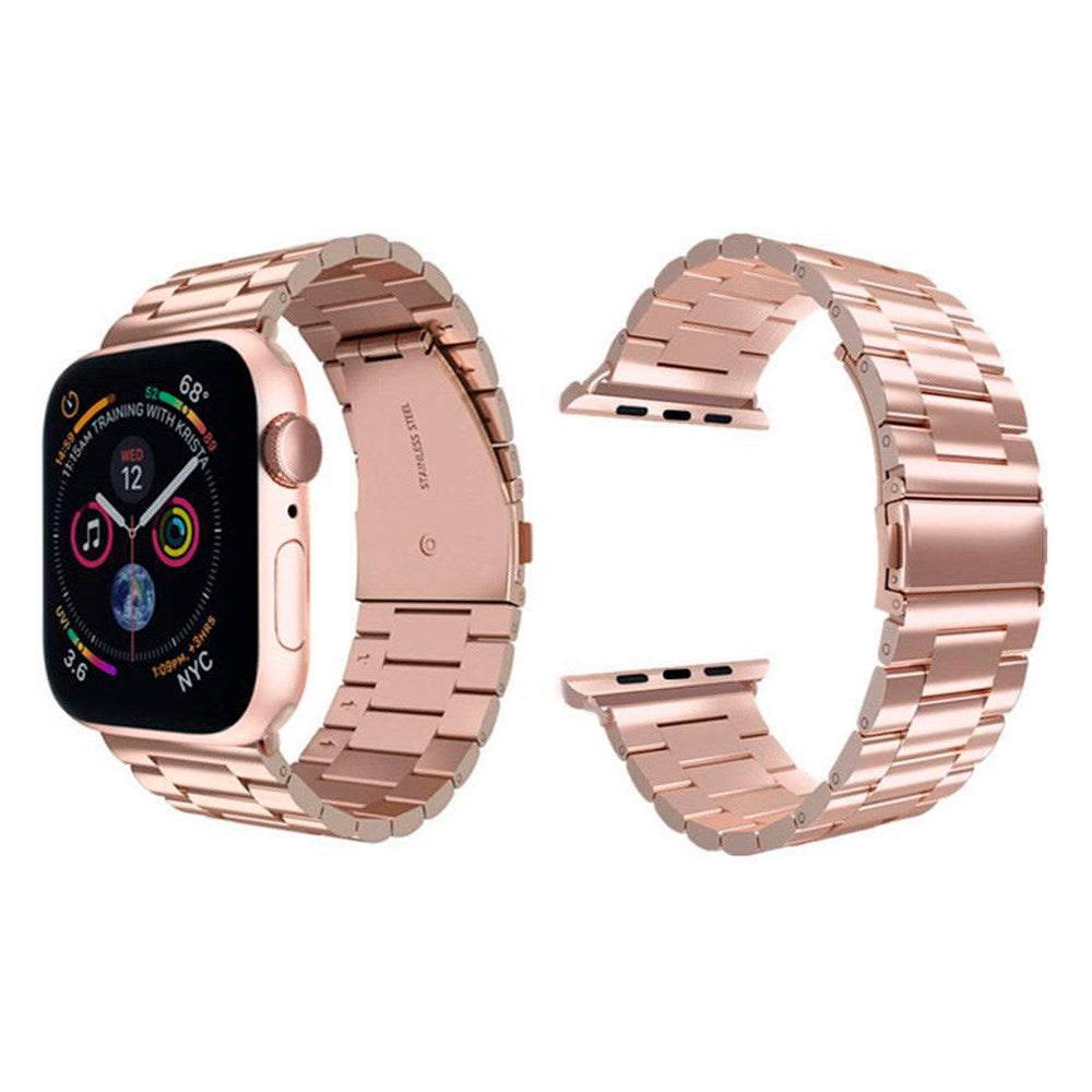 Lippa Apple Watch (38/40/SE/41/42mm) Armband i Rostfritt Stål - Rose Gold