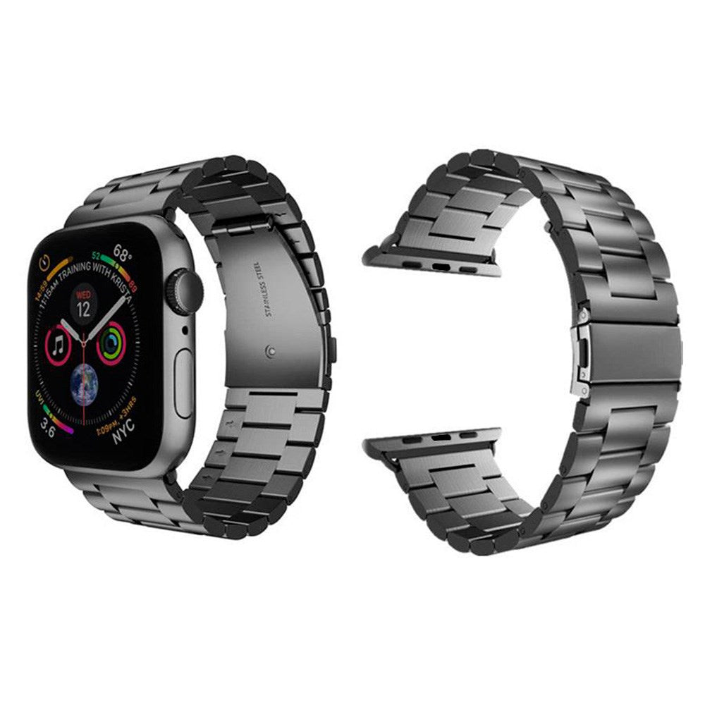 Lippa Apple Watch (38/40/SE/41/42mm) Armband i Rostfritt Stål - Svart