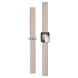 Lippa Apple Watch (42/44/SE/45/46/49mm) Magnetisk Läderrem - Beige