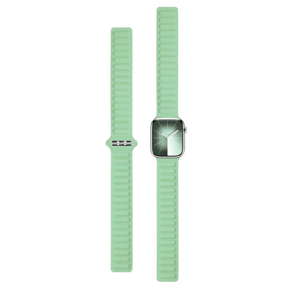 Lippa Apple Watch (42/44/SE/45/46/49mm) Magnetisk Läderrem - Turkos