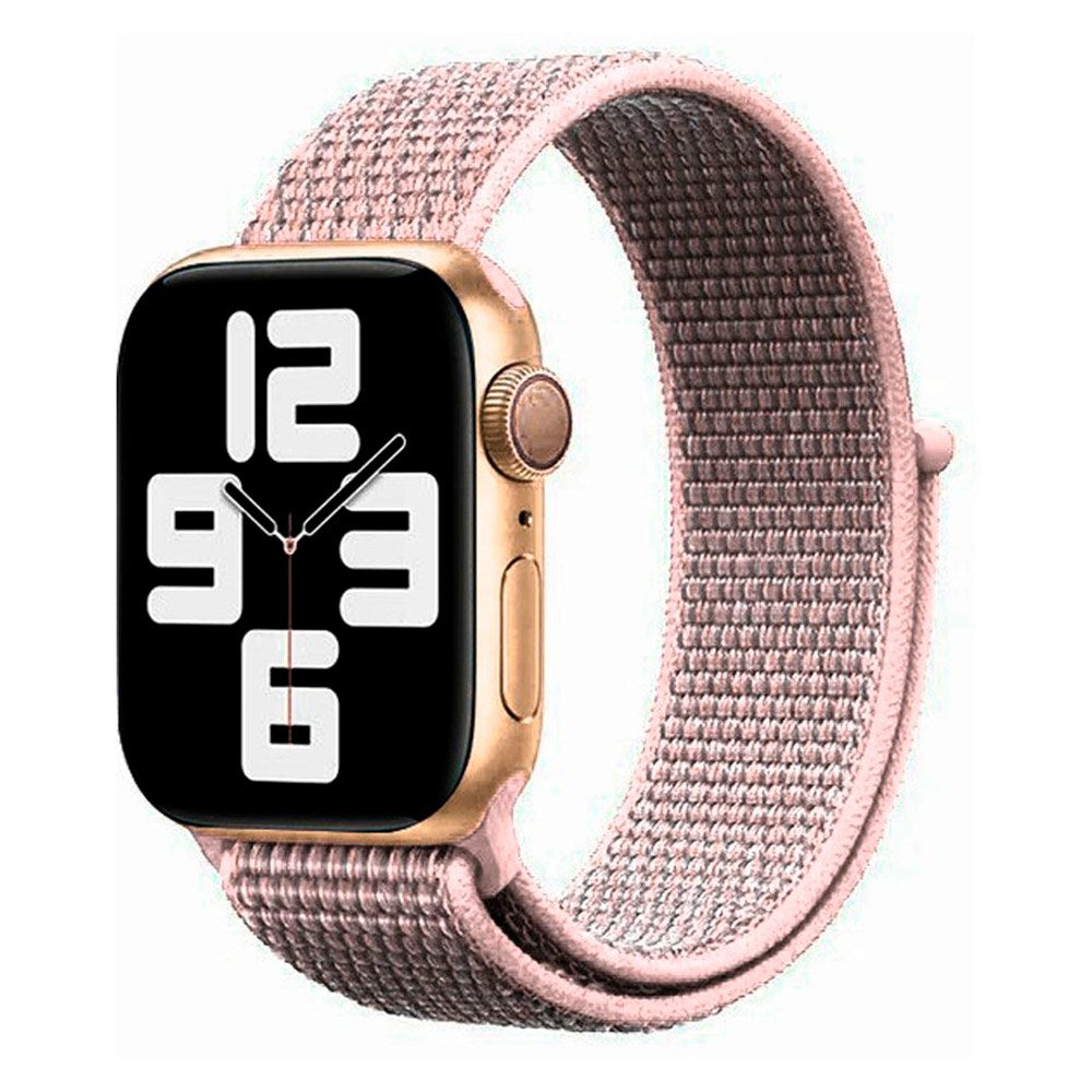 Apple Watch (42/44/SE/45/46/49mm) Lippa Nylonrem - Rose Gold