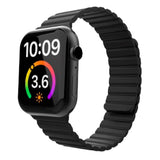 Lippa Apple Watch (42/44/SE/45/46/49mm) Magnetisk Silikonrem - Svart