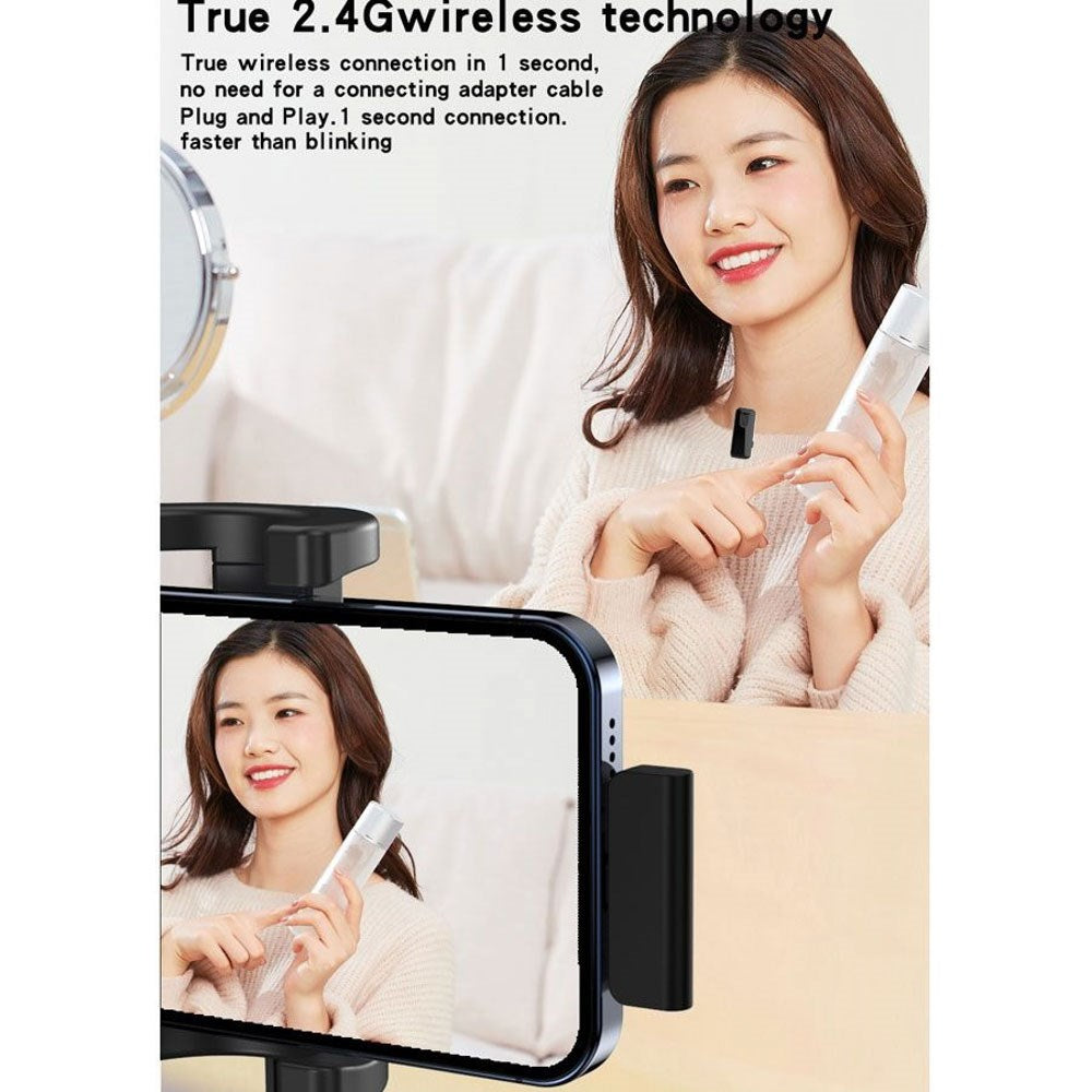 Lippa Trådlöst Mikrofonset med USB-C - 2 st. - Svart