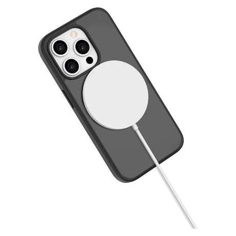 iPhone 15 Pro Lippa Hybrid Plast Skal med 360 Graders Roterande Kickstand - MagSafe Kompatibelt - Matt / Svart