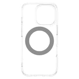 iPhone 16 Pro Lippa Hybrid Plast Skal med 360 Graders Roterande Kickstand - MagSafe Kompatibelt - Genomskinlig / Silver