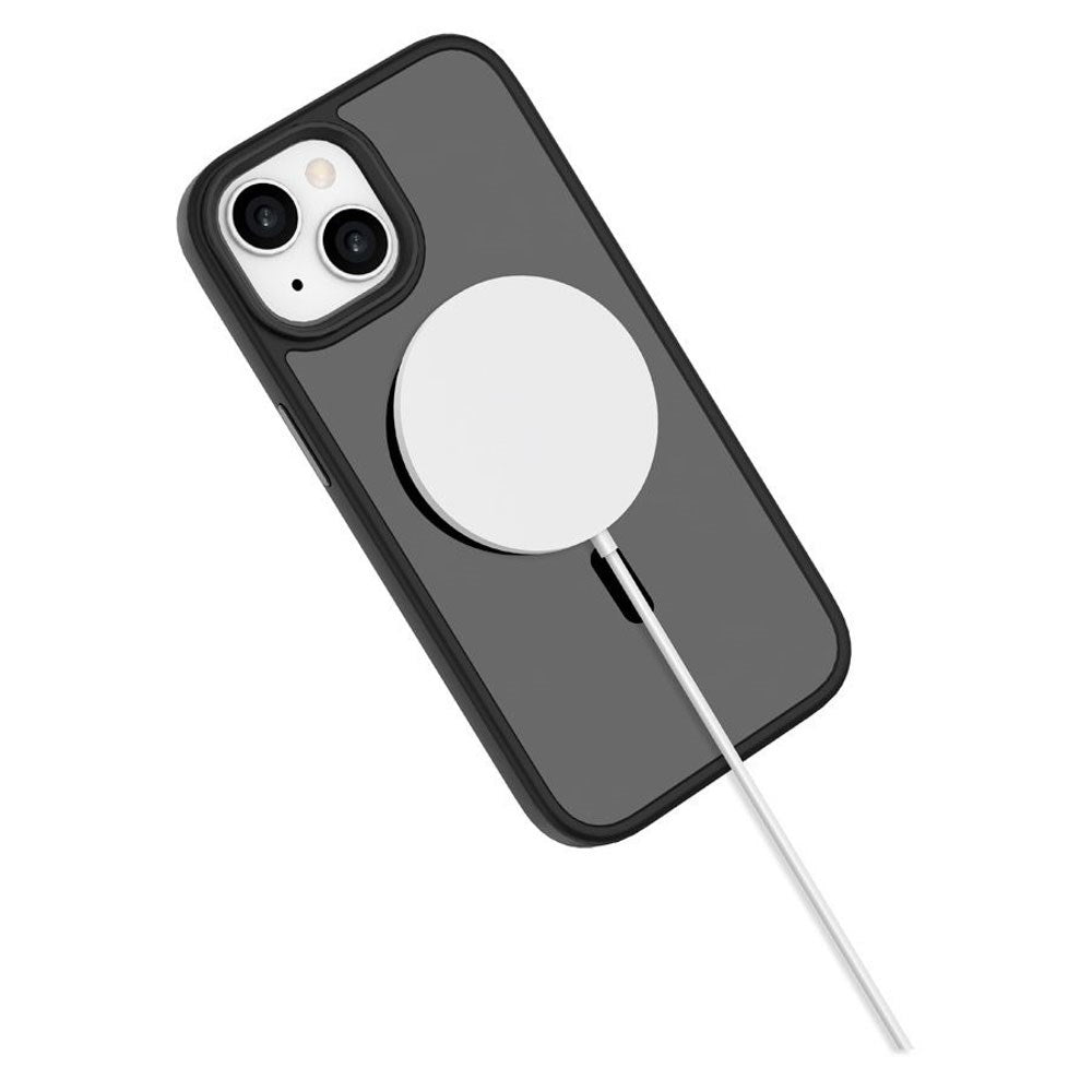 iPhone 15 Lippa Hybrid Plast Skal - MagSafe Kompatibelt - Matt / Svart