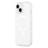 iPhone 15 Lippa Hybrid Plast Skal - MagSafe Kompatibelt - Genomskinlig / Vit