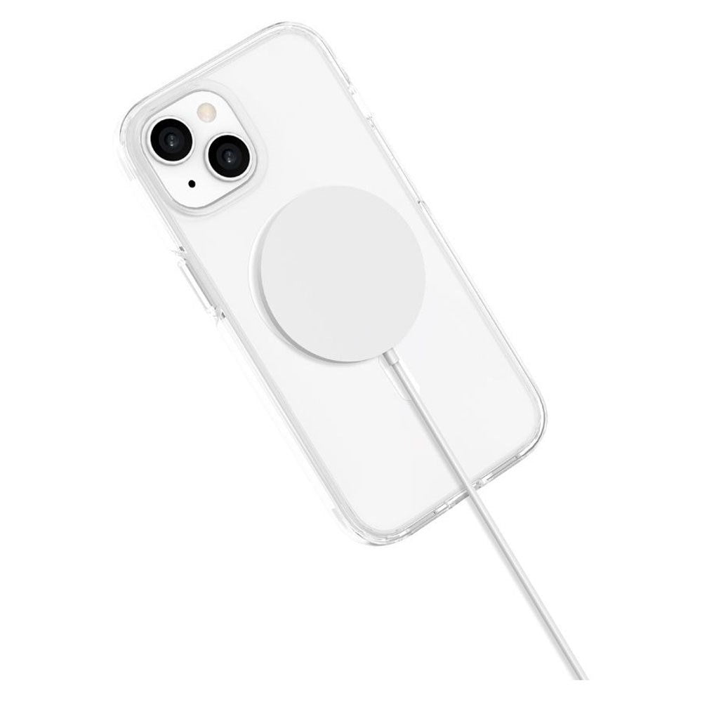 iPhone 15 Lippa Hybrid Plast Skal - MagSafe Kompatibelt - Genomskinlig / Vit