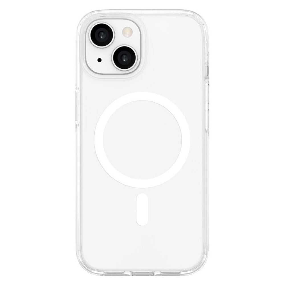 iPhone 15 Lippa Hybrid Plast Skal - MagSafe Kompatibelt - Genomskinlig / Vit