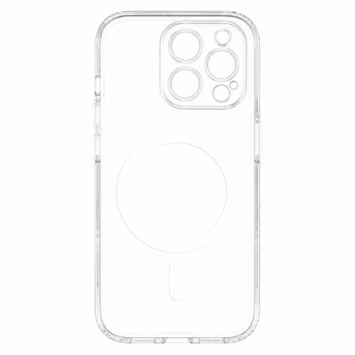 iPhone 15 Pro Lippa Hybrid Plast Skal - MagSafe Kompatibelt - Genomskinlig / Vit