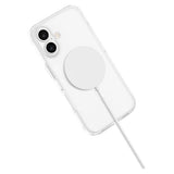 iPhone 16 Lippa Hybrid Plast Skal - MagSafe Kompatibelt - Genomskinlig / Vit