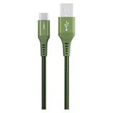 GreyLime 15W Flätade USB-A till USB-C Cable 50 cm. - Grön