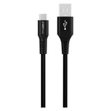 GreyLime 15W Flätade USB-A till USB-C Cable 50 cm. - Svart