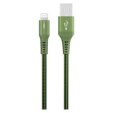 GreyLime 12W Flätade USB-A till Lightning Cable 50 cm - Grön