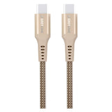 GreyLime 60W Flätade USB-C till USB-C Cable 50 cm. - Beige